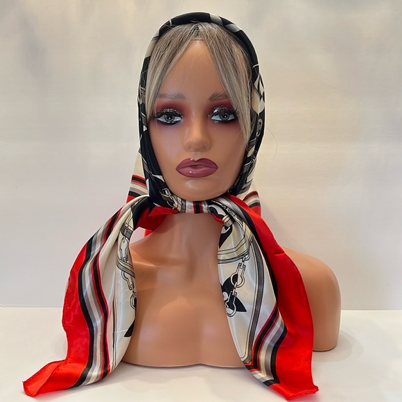 New Inspired Black Multi Colored Fashion Scarf - Picture 2 of 9